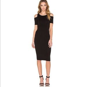 Bailey 44 Deneuve Cold-Shoulder Black Bodycon Dress